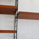 String wall shelf in teak by Kajsa and Nils Strinning danish 60s