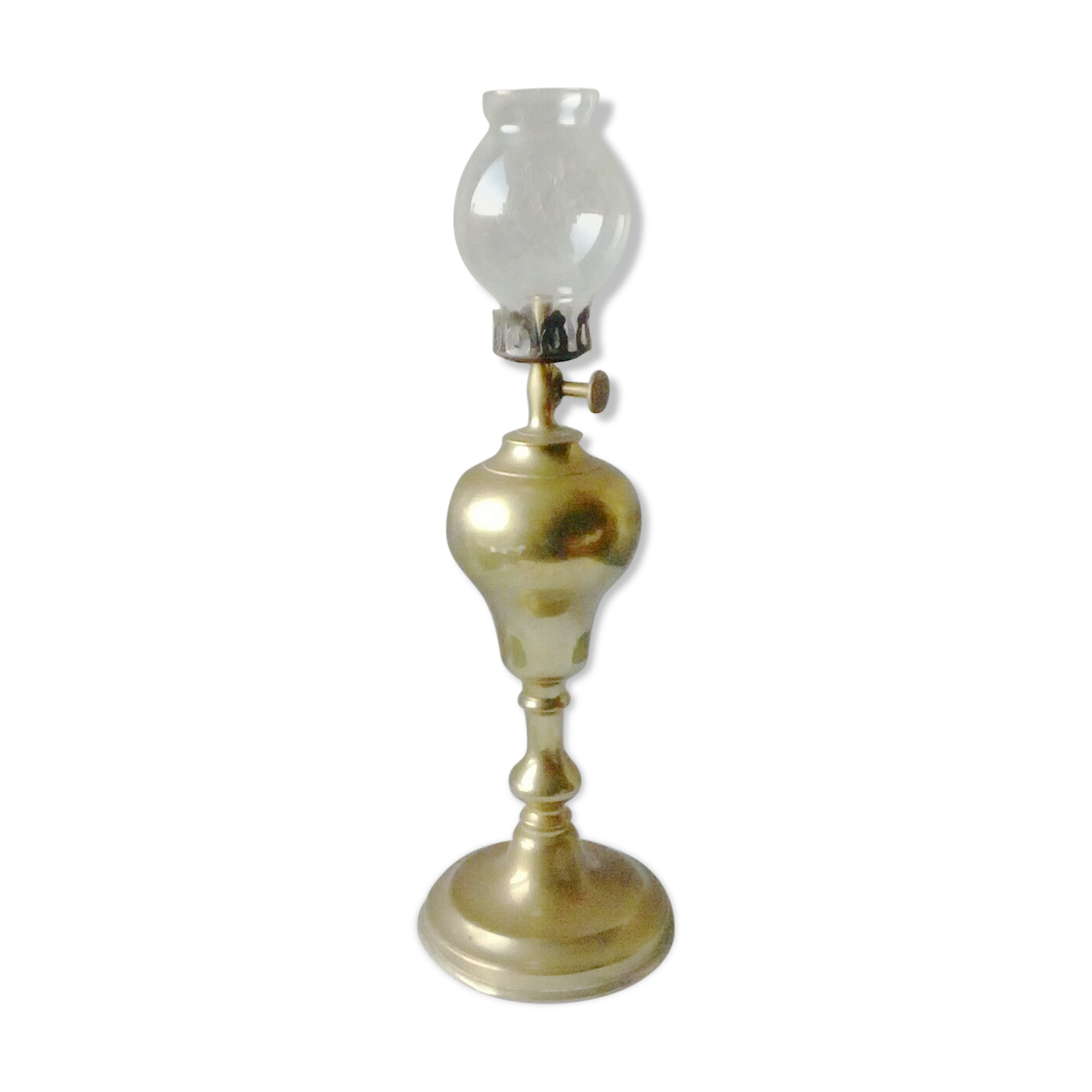 Copper oil lamp gardon pigeon lamp end 19 eme
