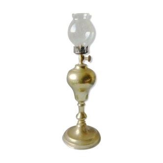 Copper oil lamp gardon pigeon lamp end 19 eme