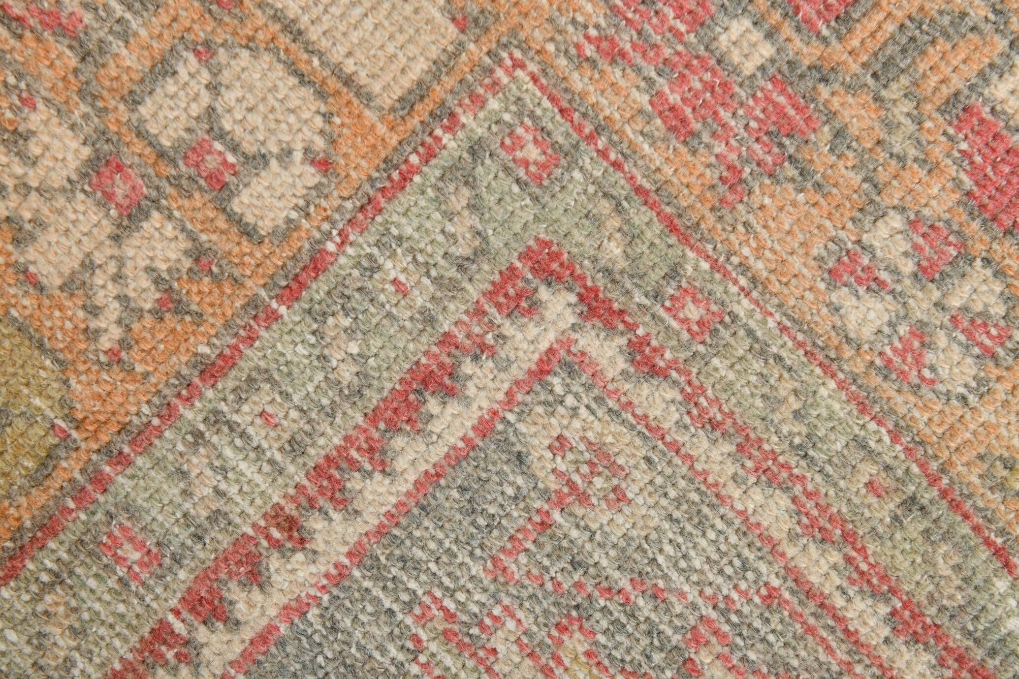 4x8 Red & Beige Geometric Tribal Turkish Rug, 135x252Cm