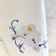 6 embroidered percal napkins, 28 cm