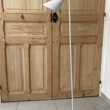 white lacquered metal reading lamp