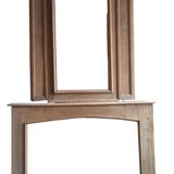 Cheminée et trumeau de château XVIIIe en chêne