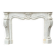 Regency style fireplace in white Carrara marble, circa 1880
