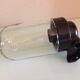 Long porthole wall lamp in glass and bakelite industrial style
