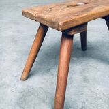 Folk Art Handmade Milk Stool, Late 1800s
