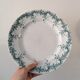 Salad bowl and rare serving dish in earthenware iron earth Saint Amand Hamage model Byzantium XIXth