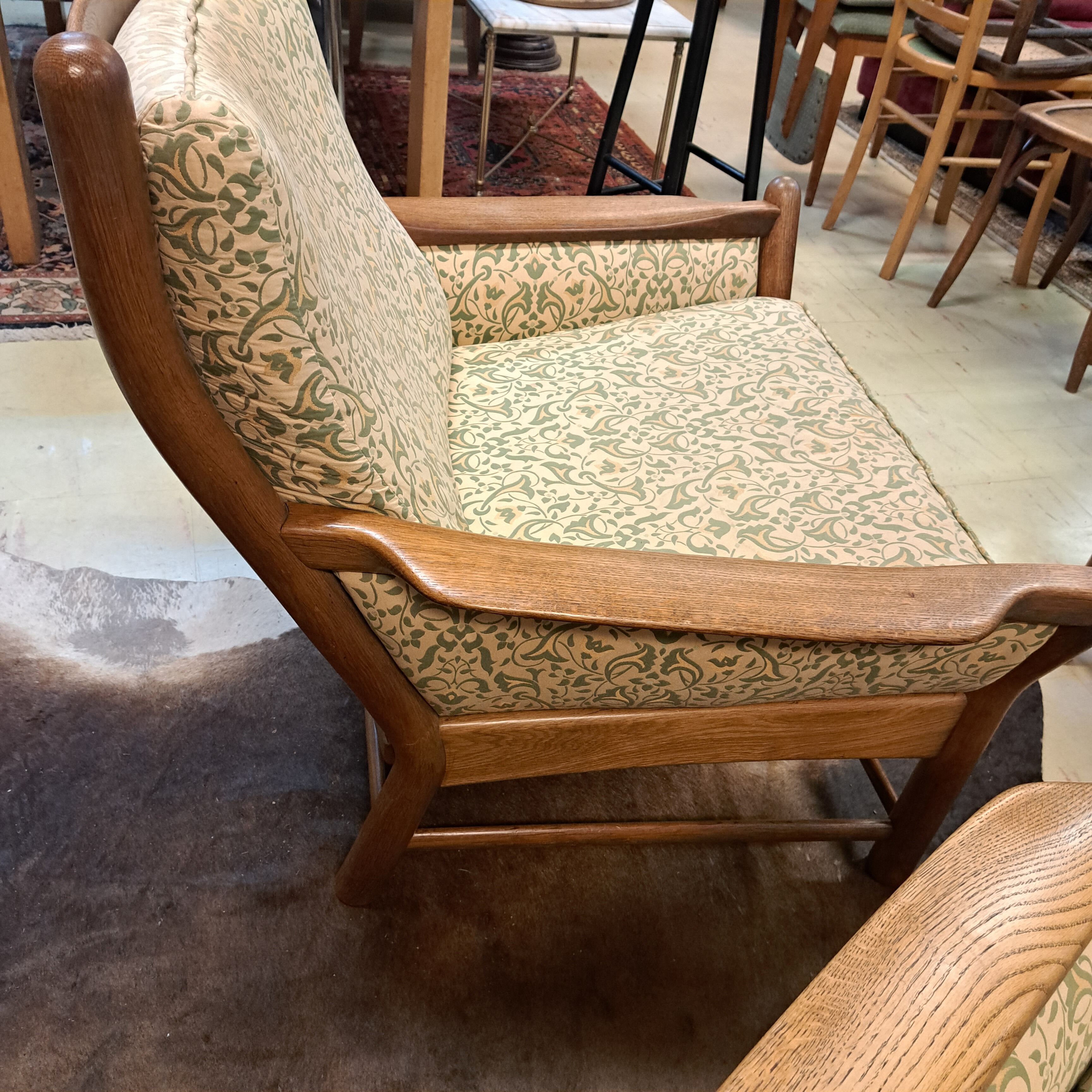 Scandinavian armchairs and ottomans