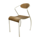 Atypical chair of the 70s metal and wood