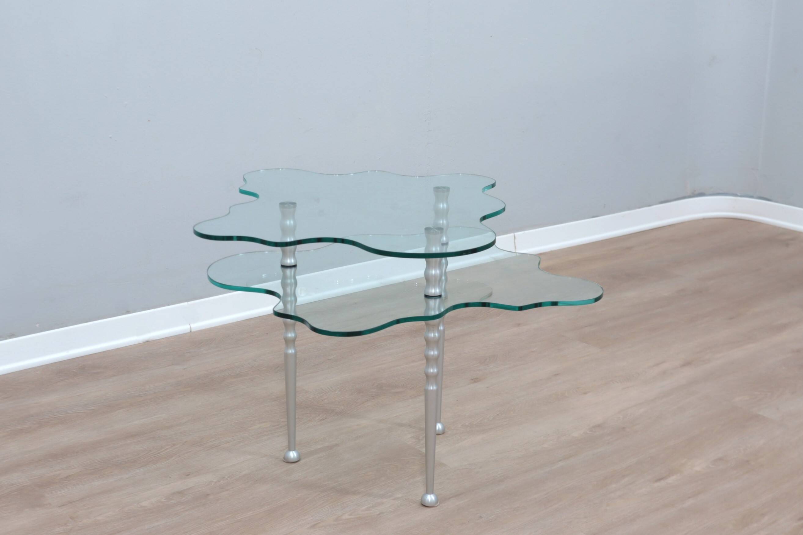 Alessandro Mendini post-modern glass coffee table 1980s