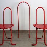 2 folding chairs with stand Gastone Rinaldi for Thema
