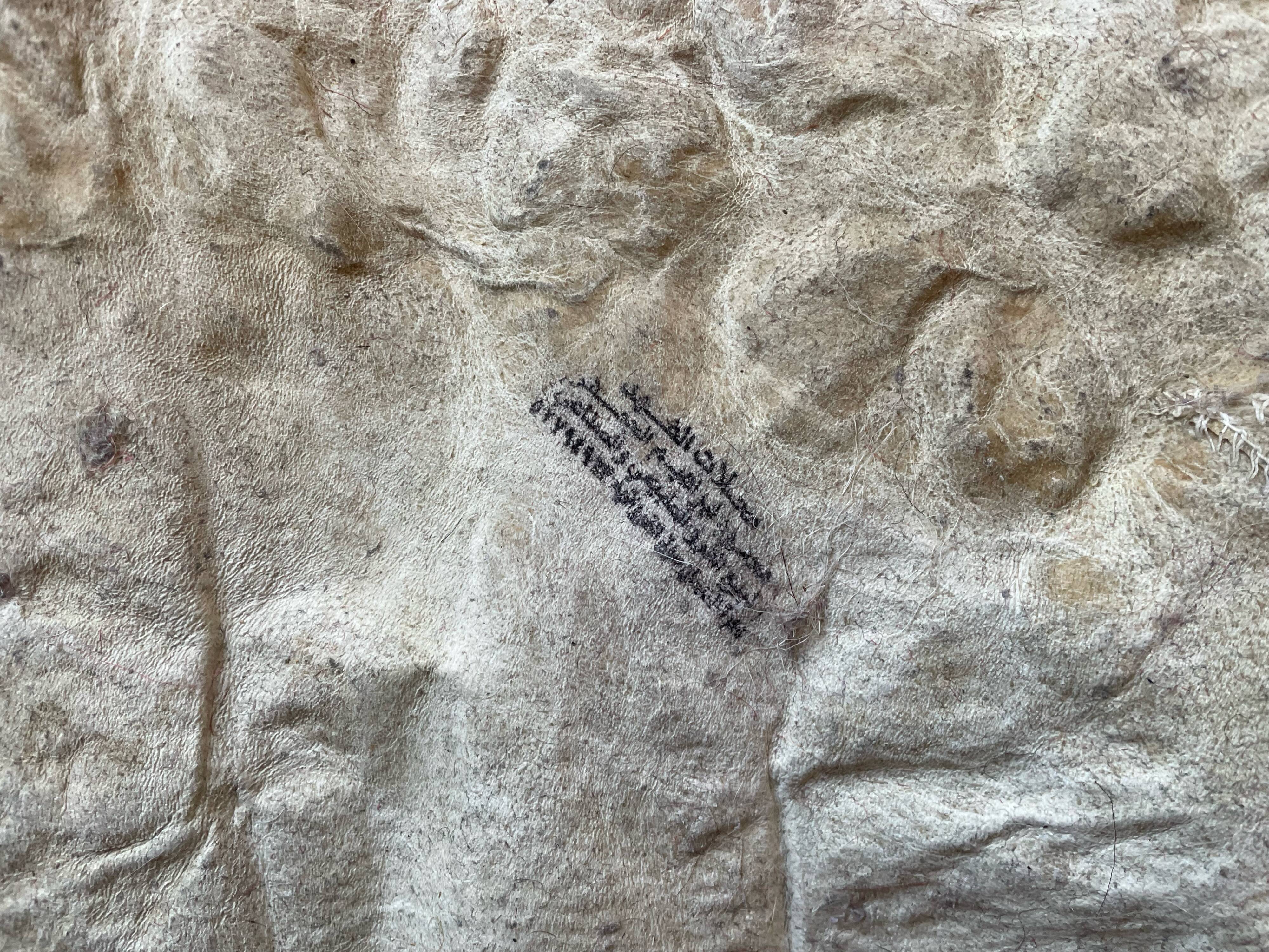 Small sheepskin, raw, brown and beige, authentic