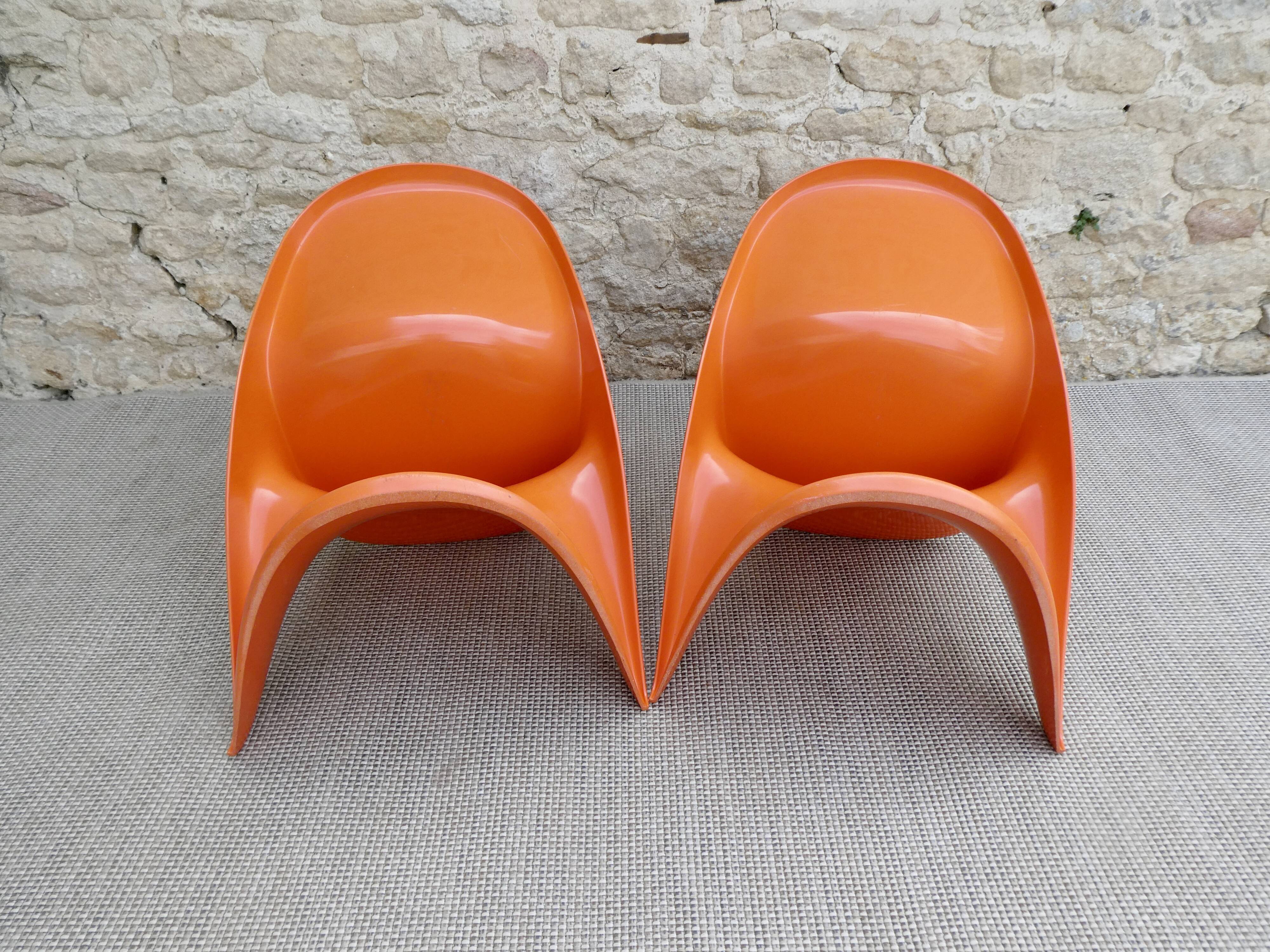 Pair of Casolino children's chairs from the 70s