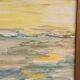 Mid-Century Oil on Panel "Waves" by Aline Rolfstadius, Vintage & Framed 28×22cm