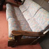 Sofa and two armchairs in solid elm