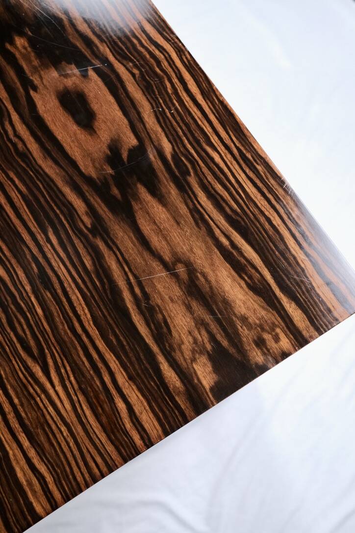 Memphis style dining table, wood, Italy