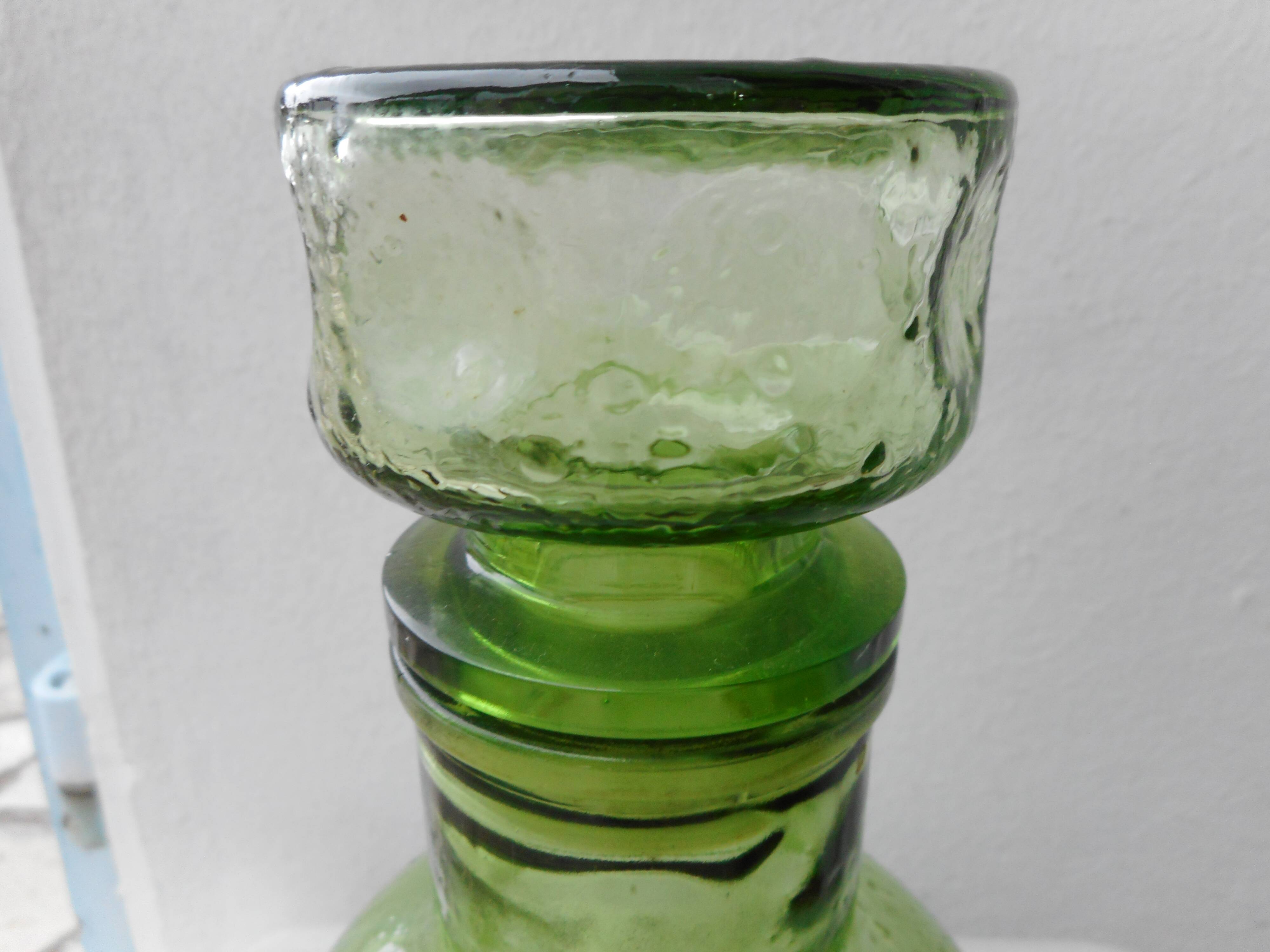 Vintage molded glass decanter