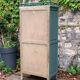 Old grey green high chest of drawers H160