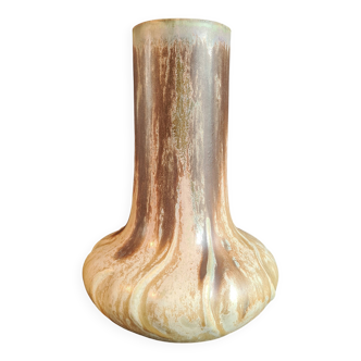 Vase Grès Flamé signé Denbac tout début XXeme - Art Nouveau