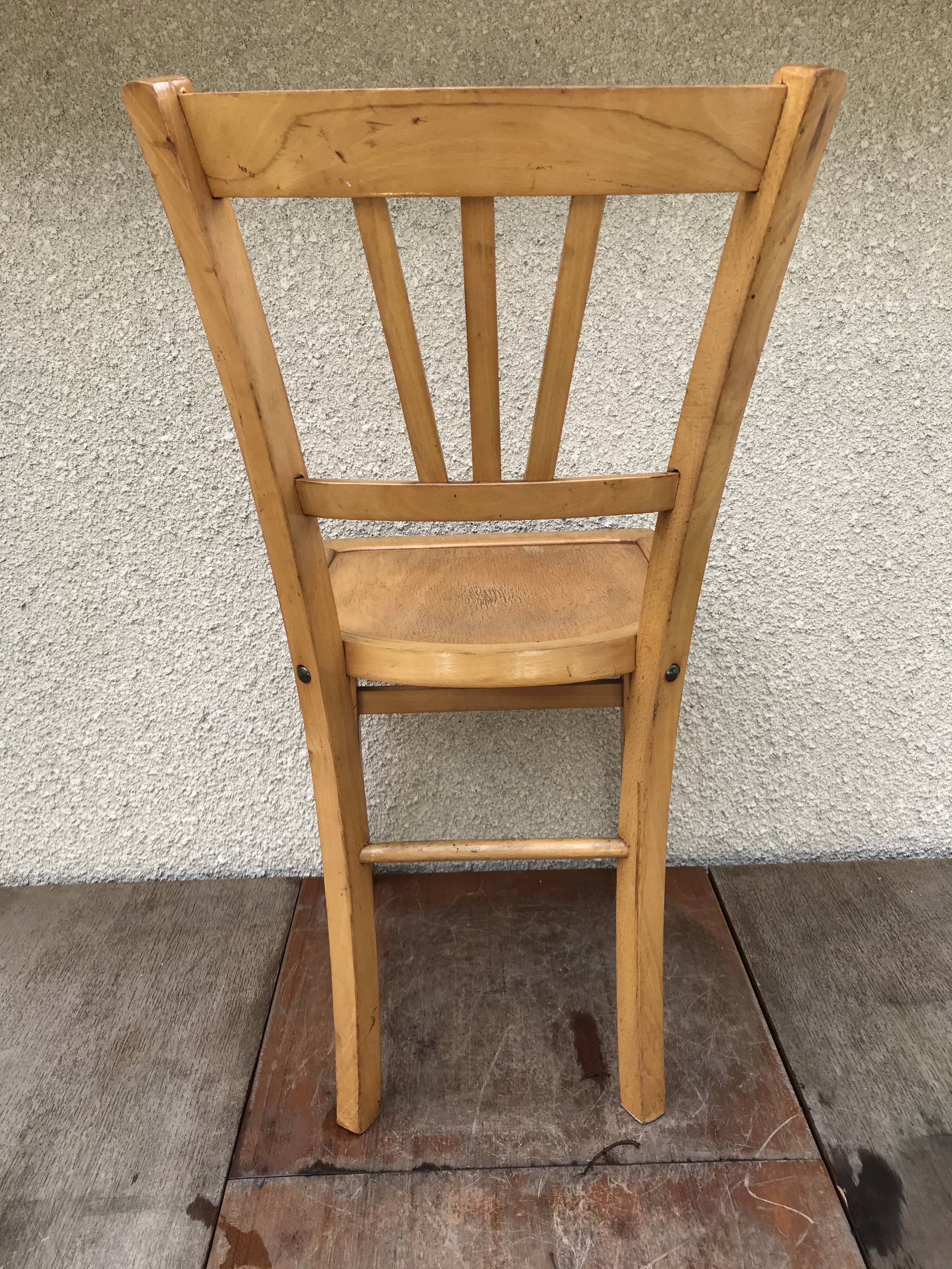 Old bistrot wood chair 70s