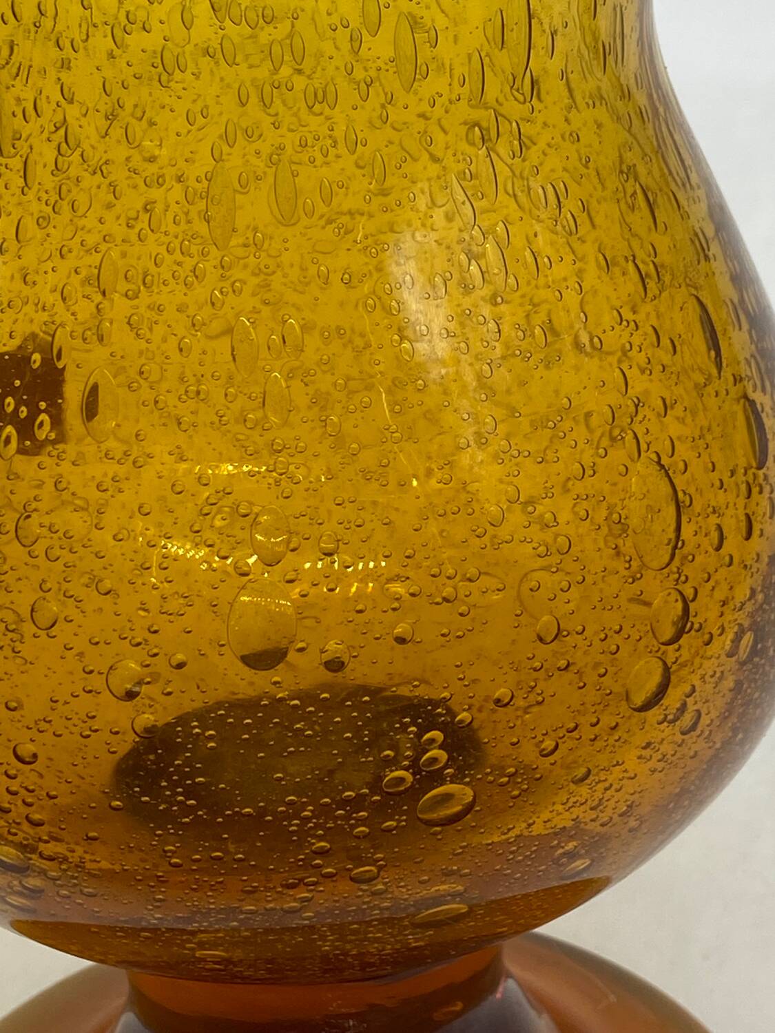 Vintage bubble glass vase / tealight holder, Avallon