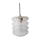 Vintage glass pendant lamp 50s