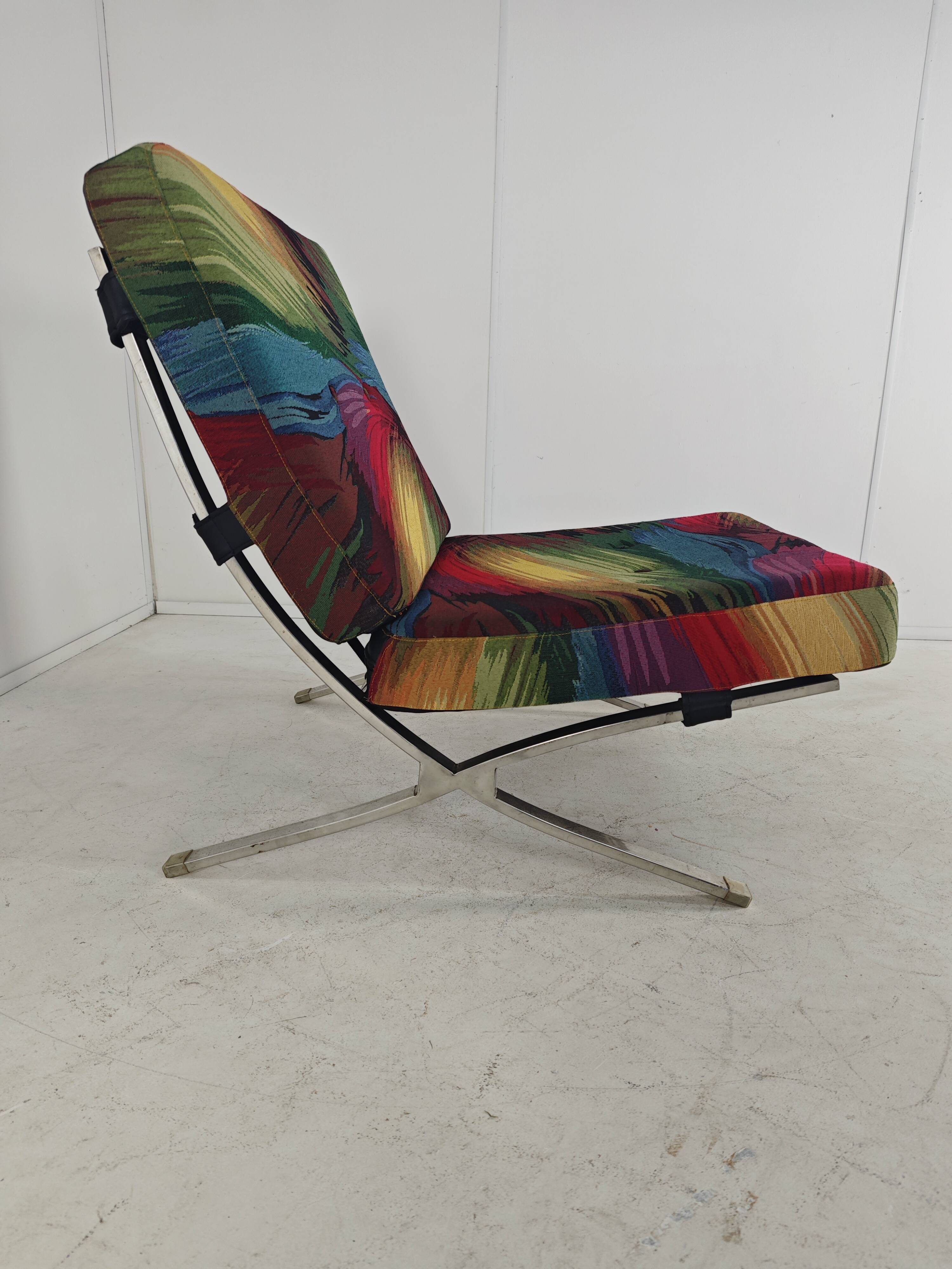 Unique Colourful Armchair Inspired by Barcelona Chair - set of 2