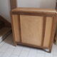 Commode aux pieds compas en bois brut