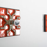 Set of 2 Fat Lava  wall sconces, 1970s