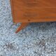 Vintage chest of drawers in blond and golden oak, compass legs and 4 drawers, 1950s
