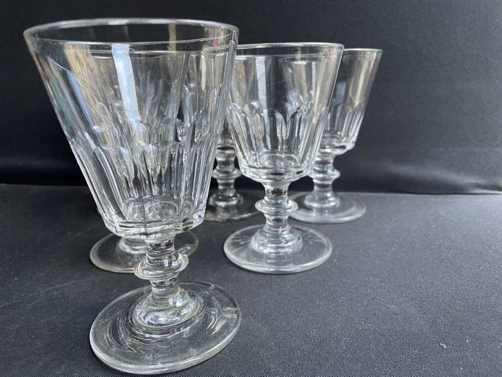 6 Water glasses n°2 - Baccarat/Saint Louis - 19th century