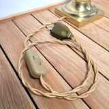 Golden brass candlestick lamp foot