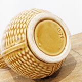 Vintage decanter ('60) pattern "grains of rice". Honey color. In perfect condition.