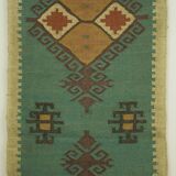 2.6x8 ft- handwoven kilim runner, bed side, indian traditional rug/carpet.