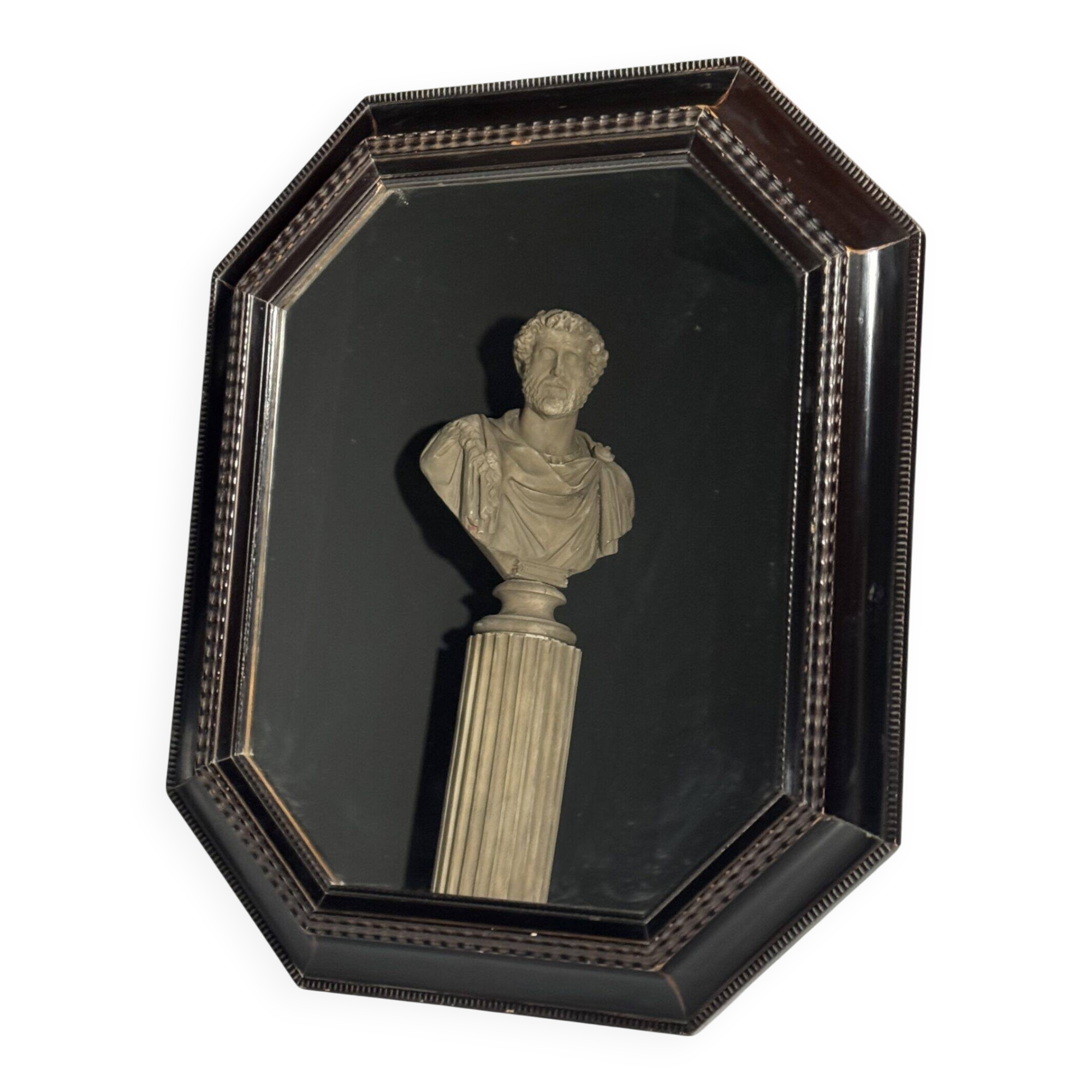 Ripple frame mirror octagonal