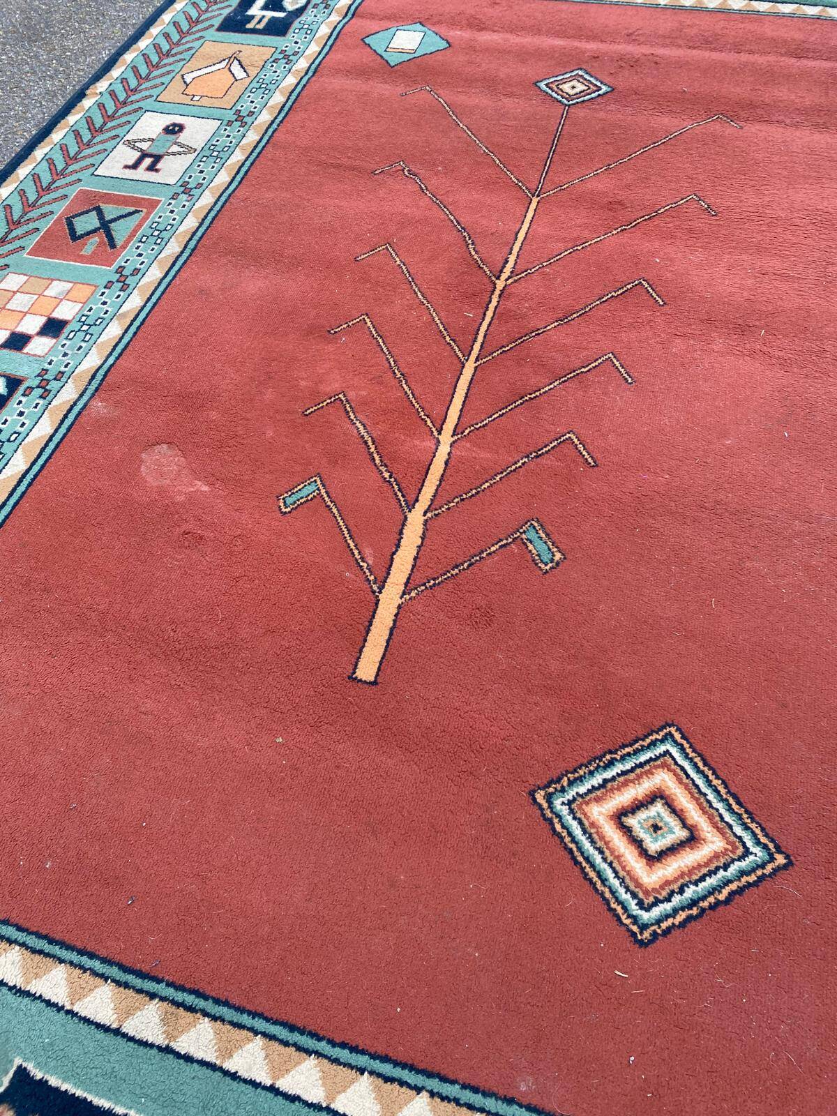 Tapis persan Gabbeh rouge rosé 200x300cm
