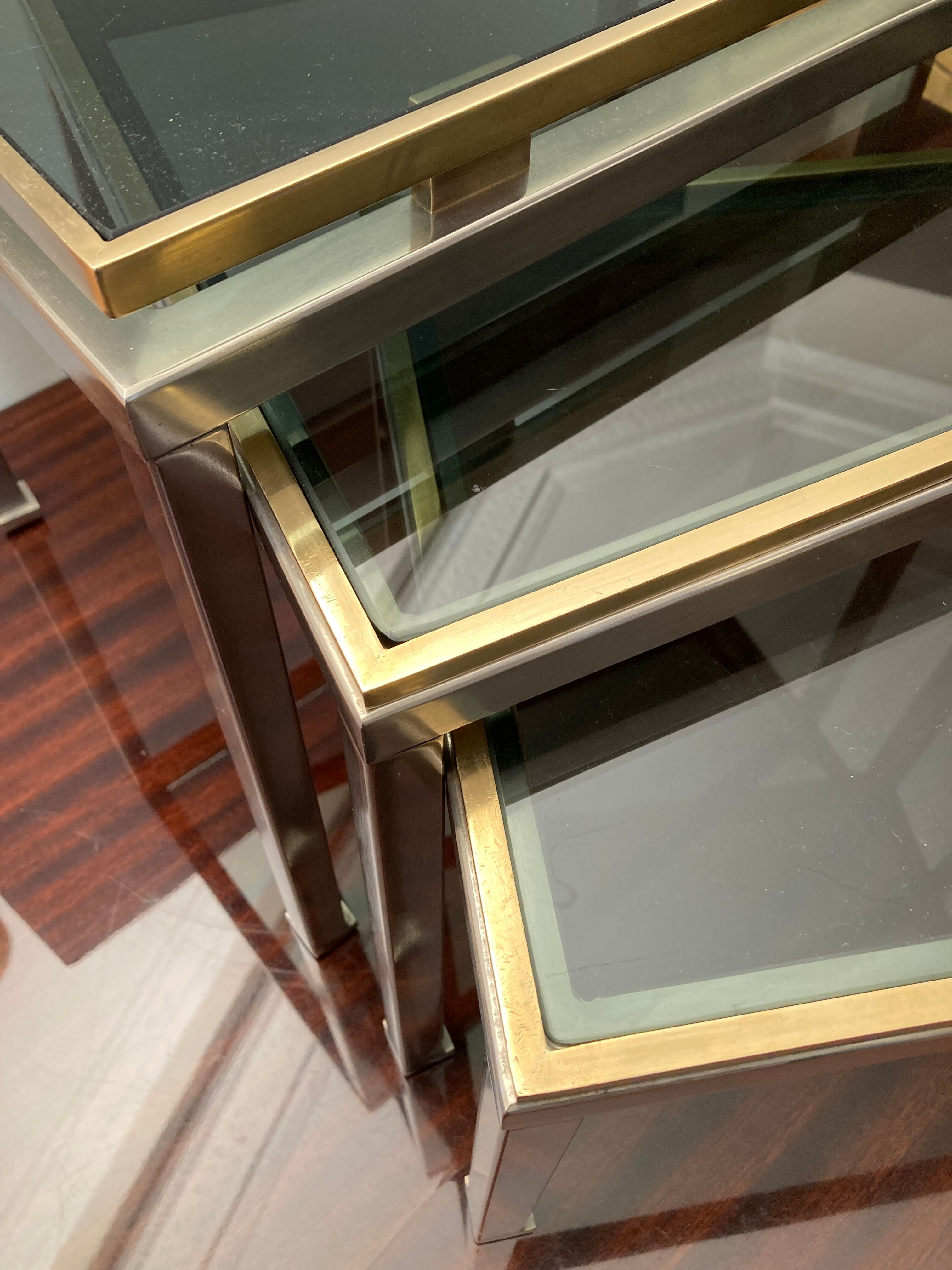 Guy Lefevre pull-out tables for Maison Jansen, 1970