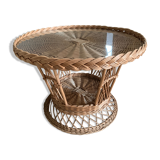 Table basse ronde en osier