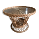 Table basse ronde en osier