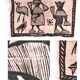 Vintage Korhogo Senoufo canvas tapestry L.103 cm