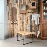 Table basse en bois et métal SNCF