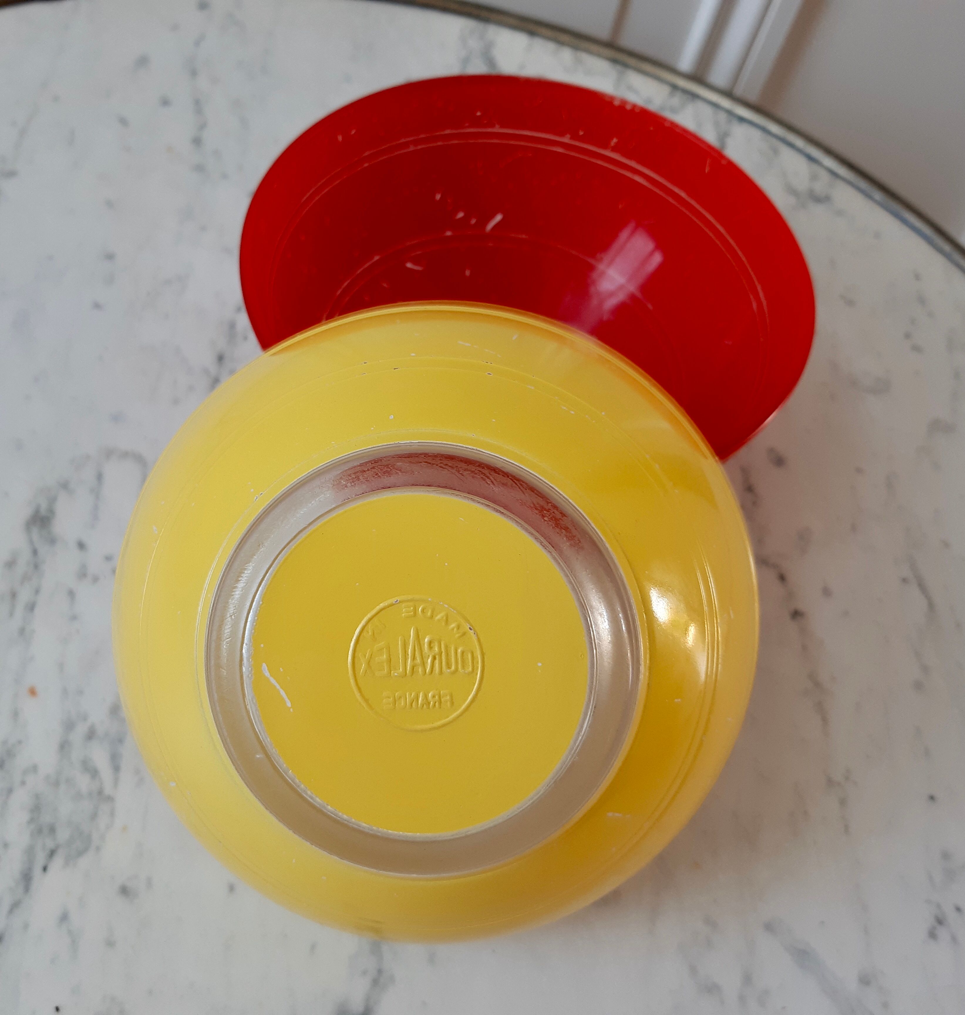 Duo of glass bowls Duralex 70s