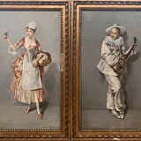 2 oils on canvas by lesvigne theodore