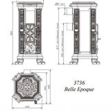 Poêle à bois Godin "Belle époque"