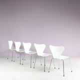 1980s Set of 5 “Butterfly” chairs by Arne Jacobsen for Fritz Hansen, Denmar