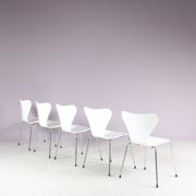 Set of 5 1980s "Butterfly" chairs by Arne Jacobsen for Fritz Hansen, Denmark