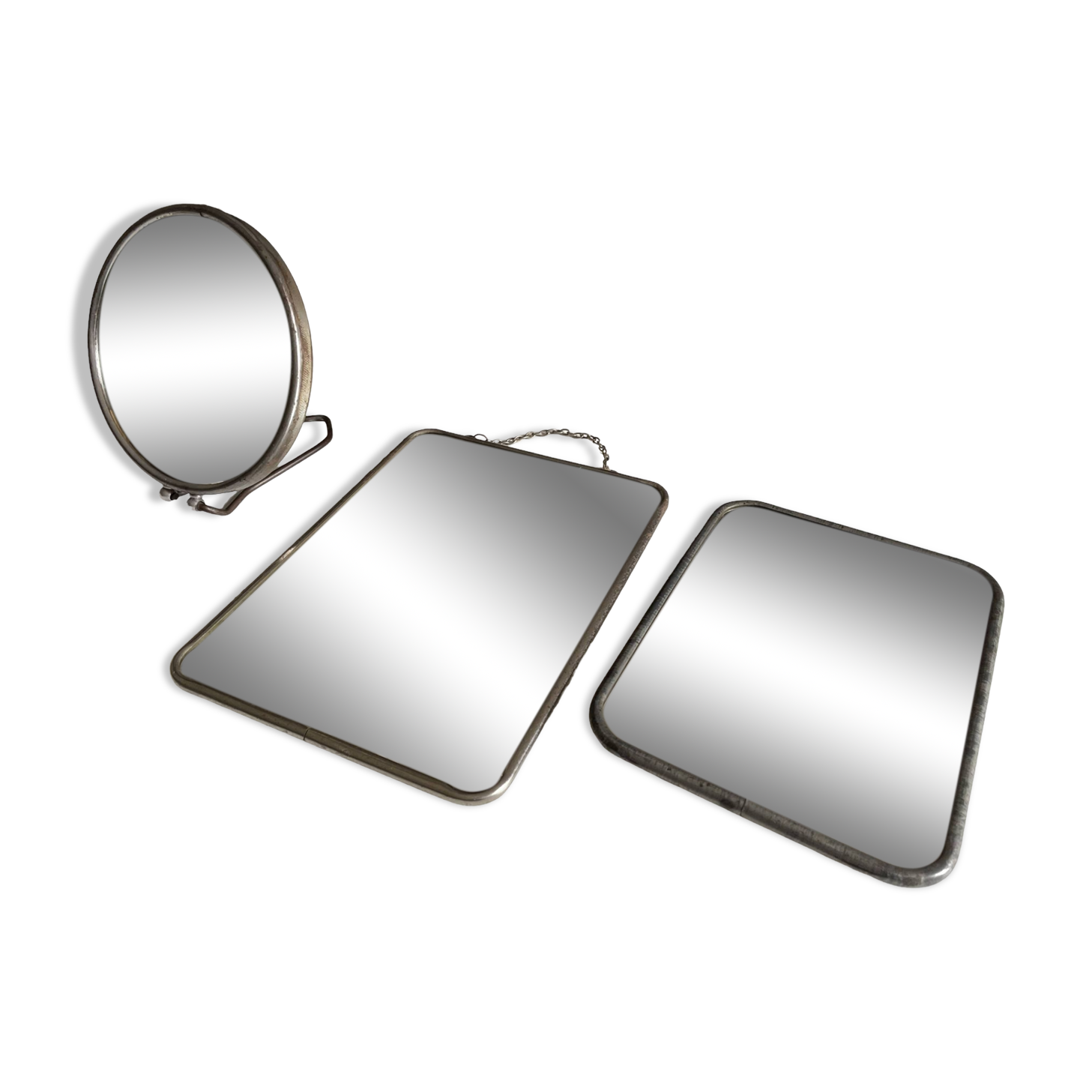 Lot de 3 miroirs de barbier