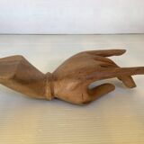 Vide poche baguier main en bois