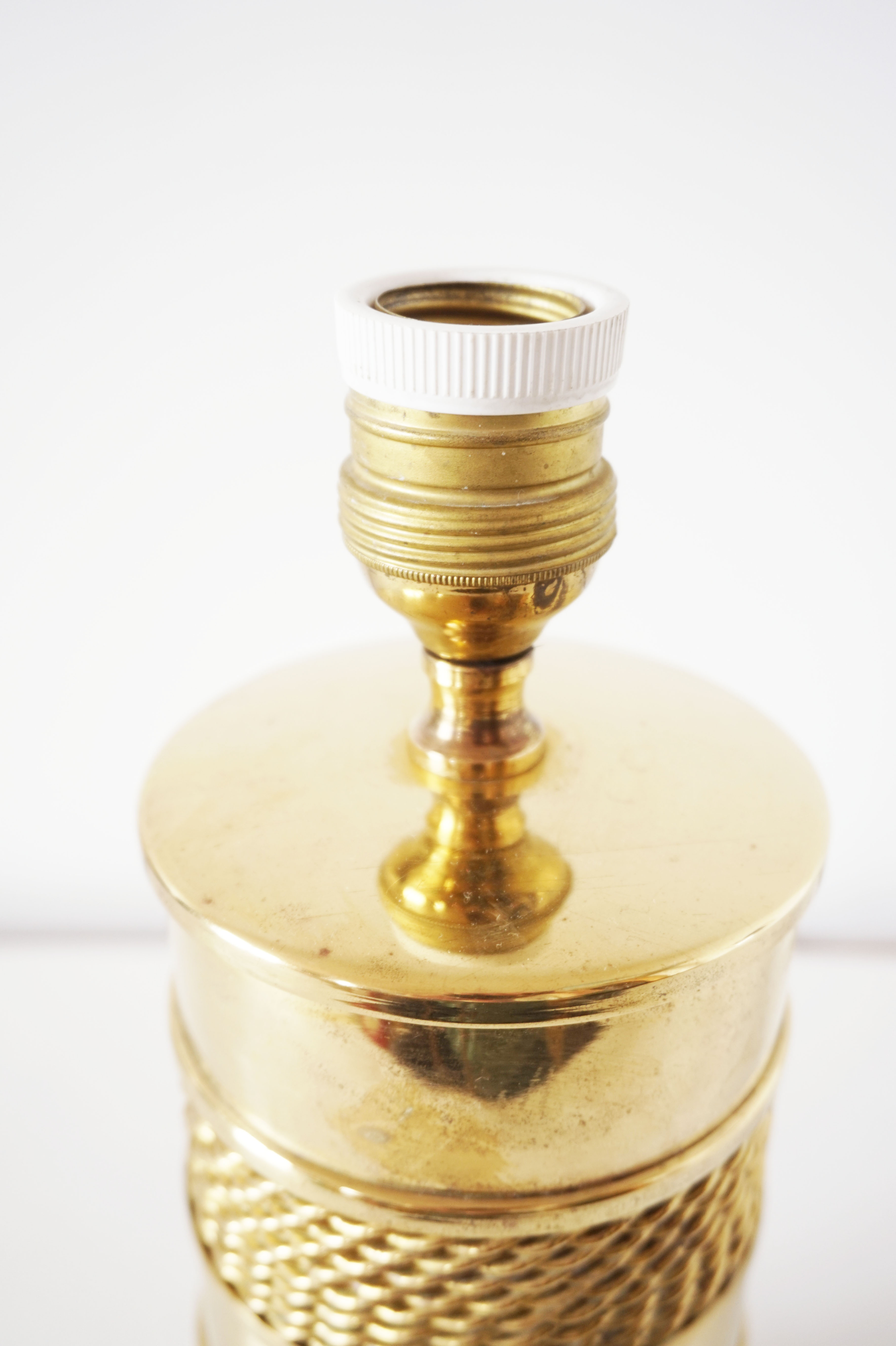 Vintage golden metal lamp foot