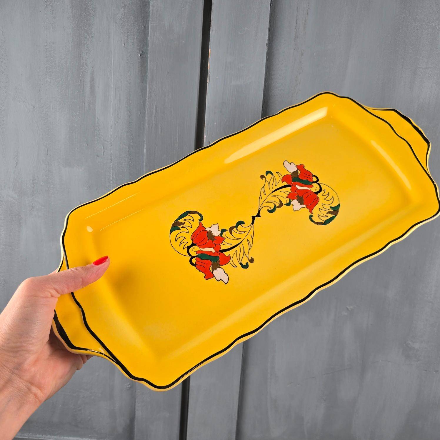 Longwy Panache rectangular dish – 1950s
